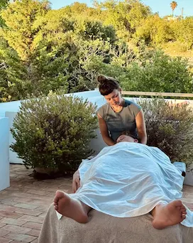 Nina giving a massage